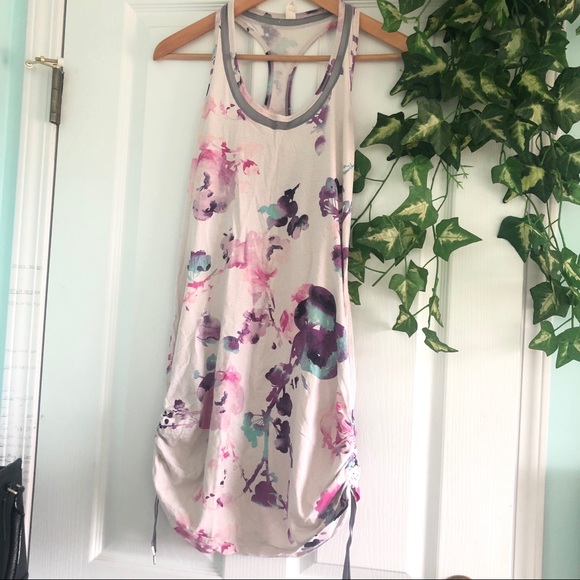 lululemon athletica Dresses & Skirts - SOLD Lululemon Watercolour Flower Racerback Dress
